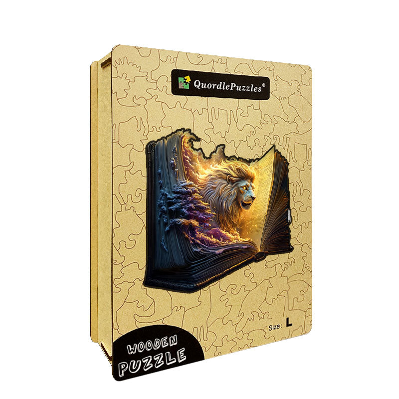 3D karjuva leijona puupalapeli