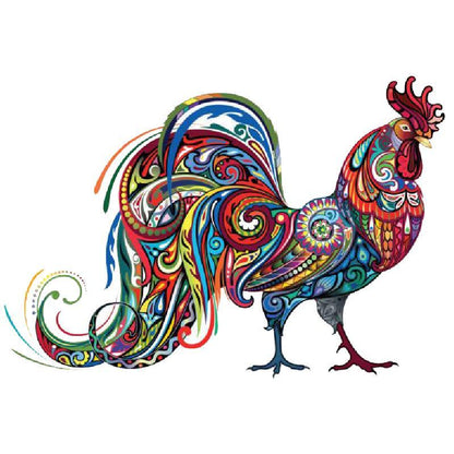 Värikäs rooster palapeli