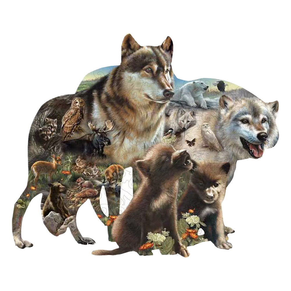 Wolf pack puinen palapeli