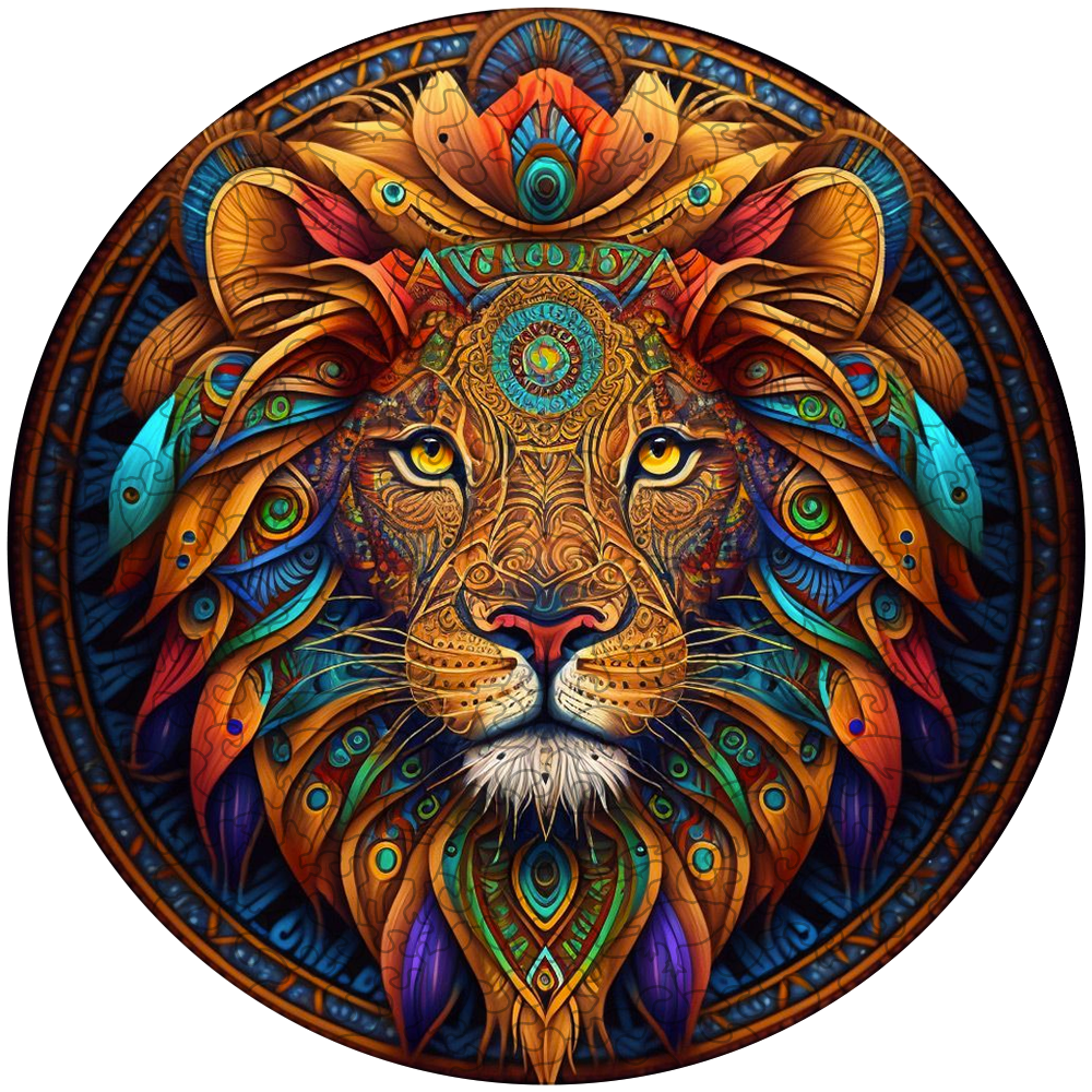 Mandala leo puinen palapeli