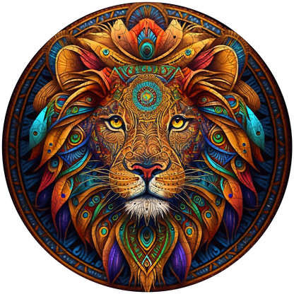 Mandala leo puinen palapeli