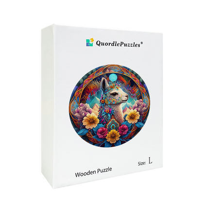 Mandala lama puinen palapeli