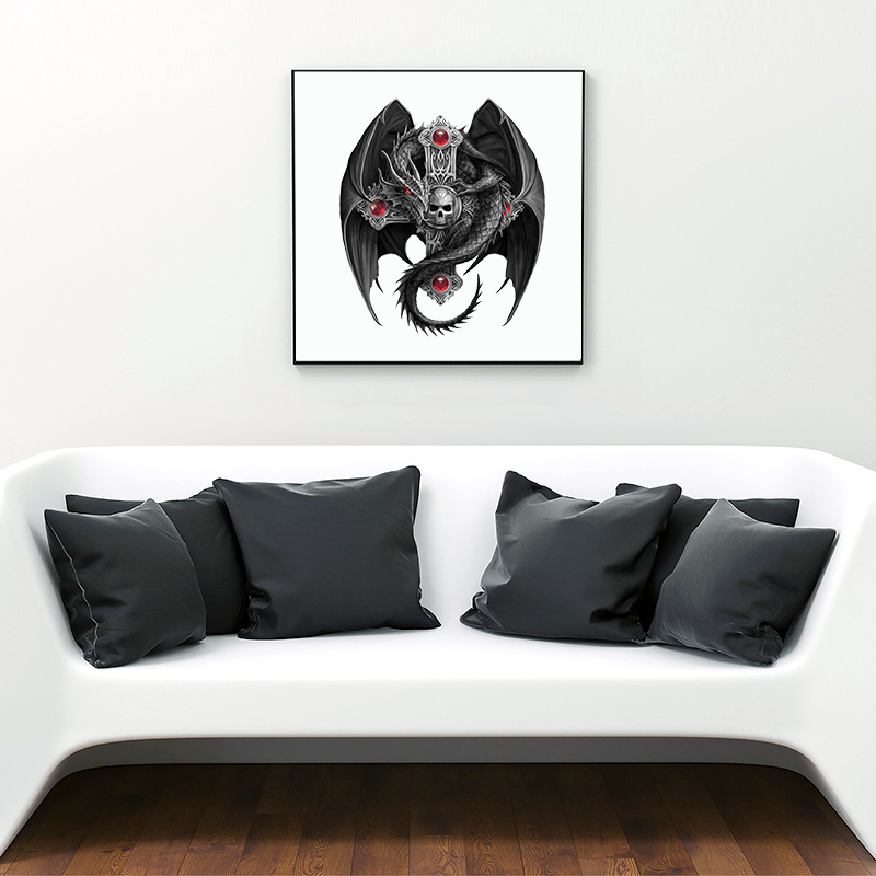 Black dragon demon puzzle