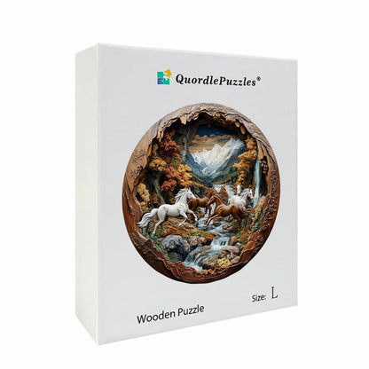 3D puulegopalapeli laukkaavat hevoset