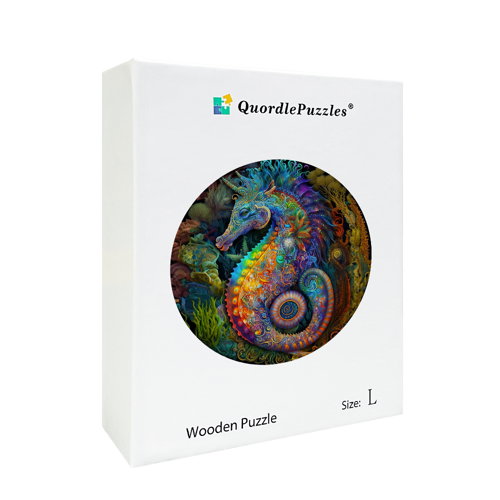 Mandala Seahorse puinen palapeli