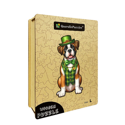 St patrick's day boxer dog
