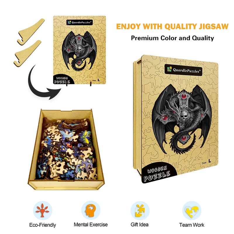 Black dragon demon puzzle