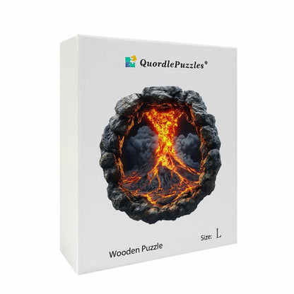 3D puulegopalapeli tulivuorenpurkaus