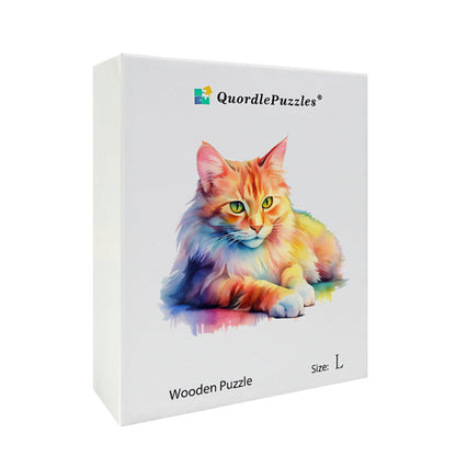 🔥 VIIMEINEN PÄIVÄ 92% -Watercolor Wood Cat
