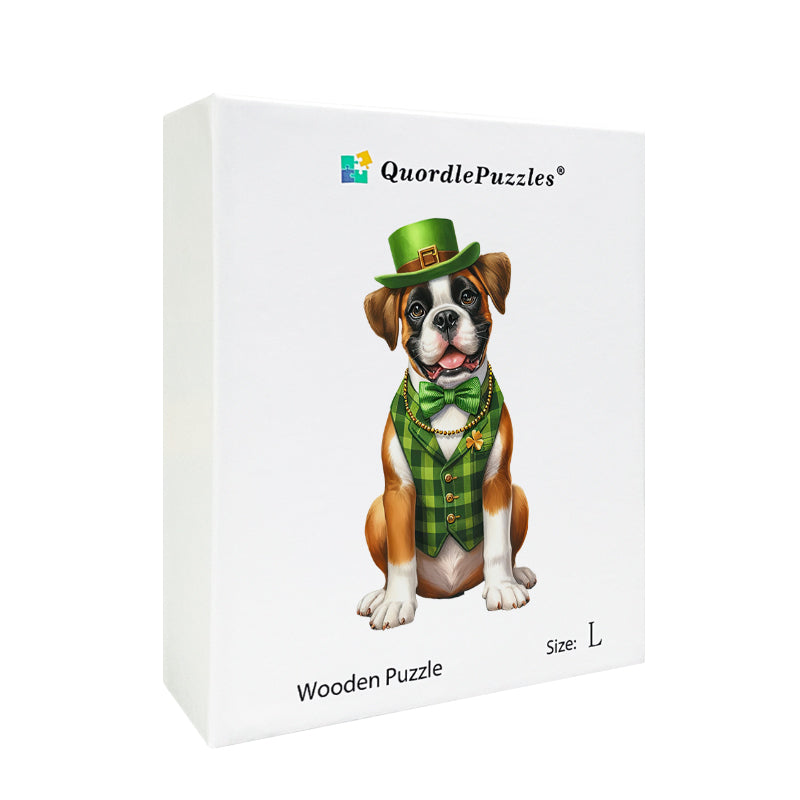 St patrick's day boxer dog