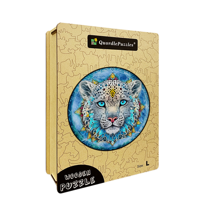 Snow leopard mandala puinen palapeli
