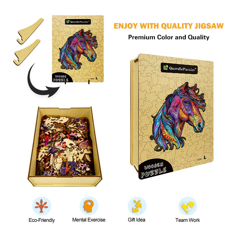 Rainbow spotted horse