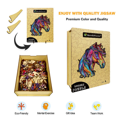 Rainbow spotted horse