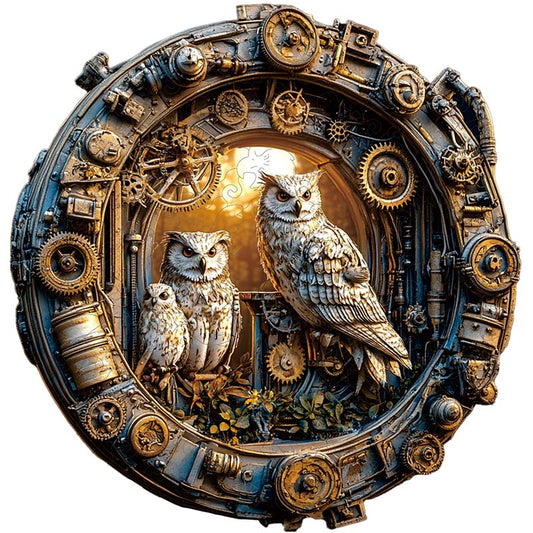 3D puulegopalapeli steampunk pöllöt