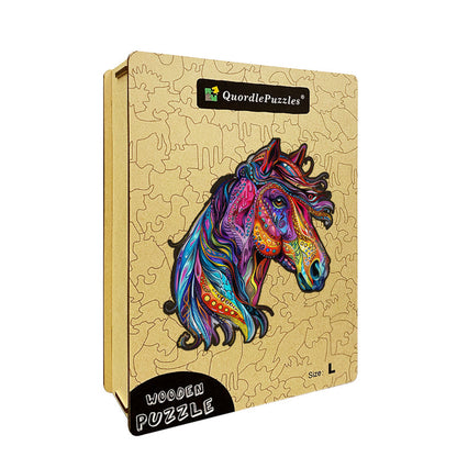 Rainbow spotted horse