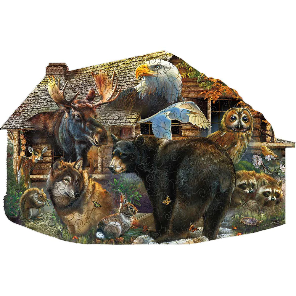 Wildlife cabin puinen palapeli