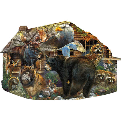 Wildlife cabin puinen palapeli