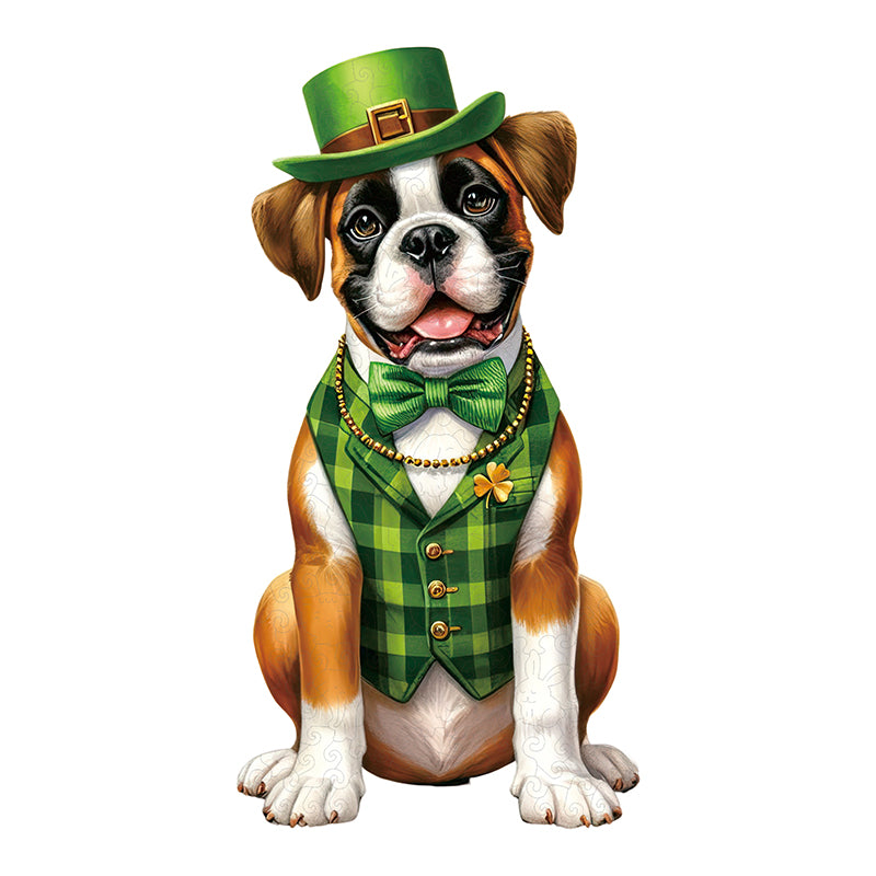 St patrick's day boxer dog