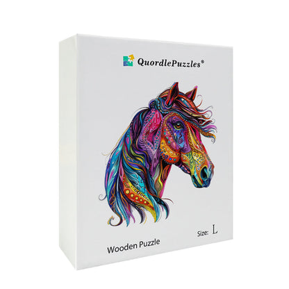 Rainbow spotted horse