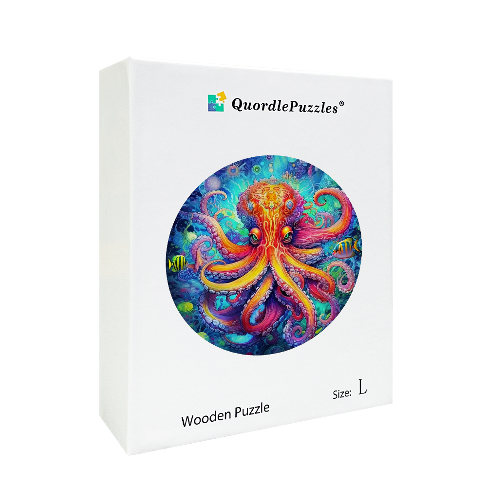 Octopus vibrant puinen palapeli