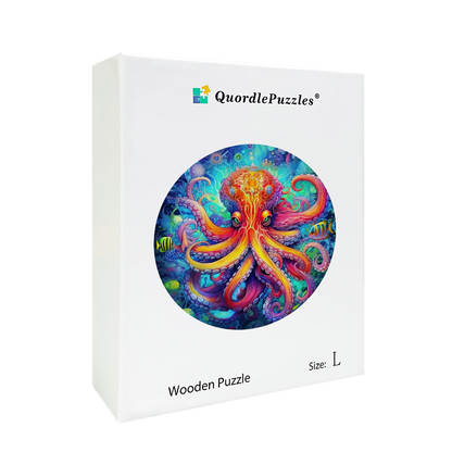 Octopus vibrant puinen palapeli